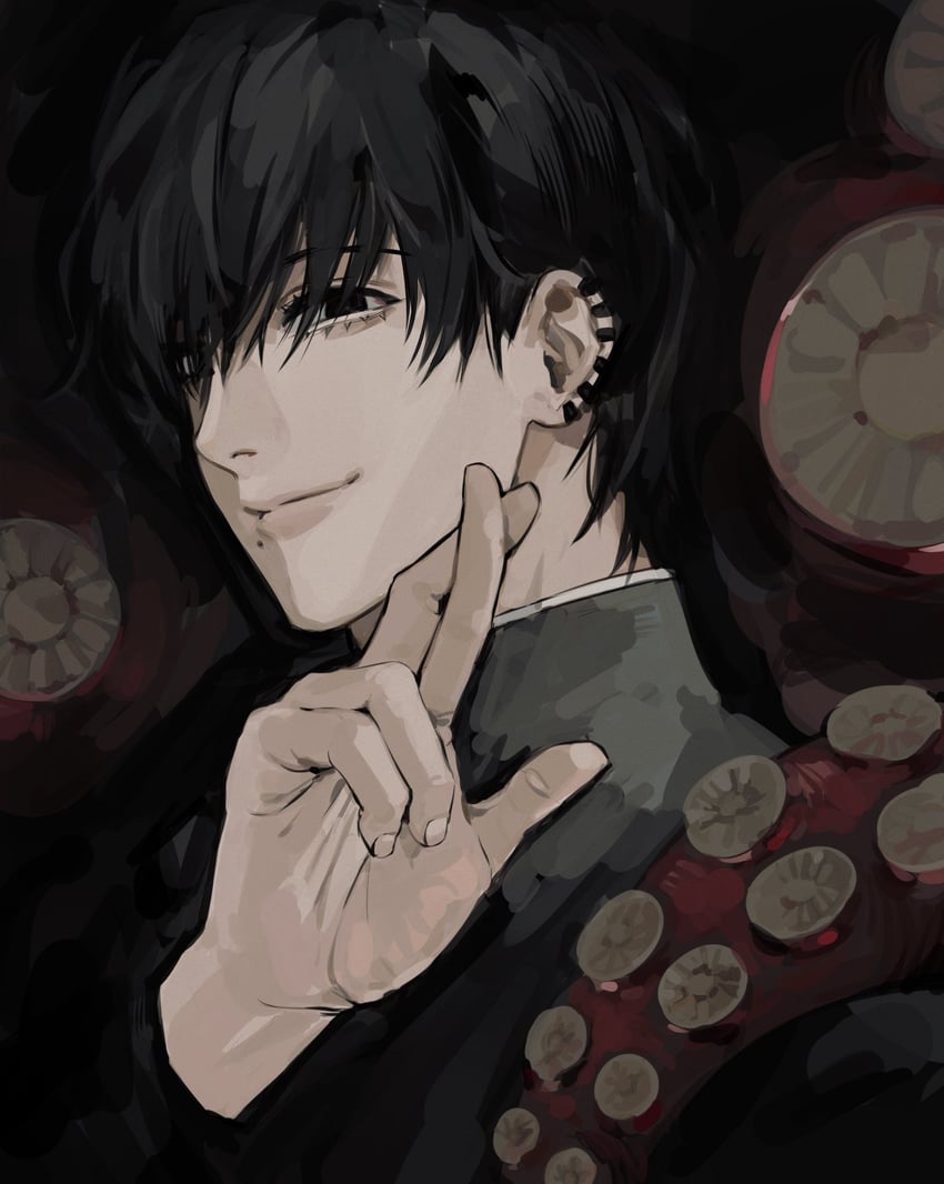 yoshida hirofumi and octopus devil (chainsaw man) drawn by leedare614