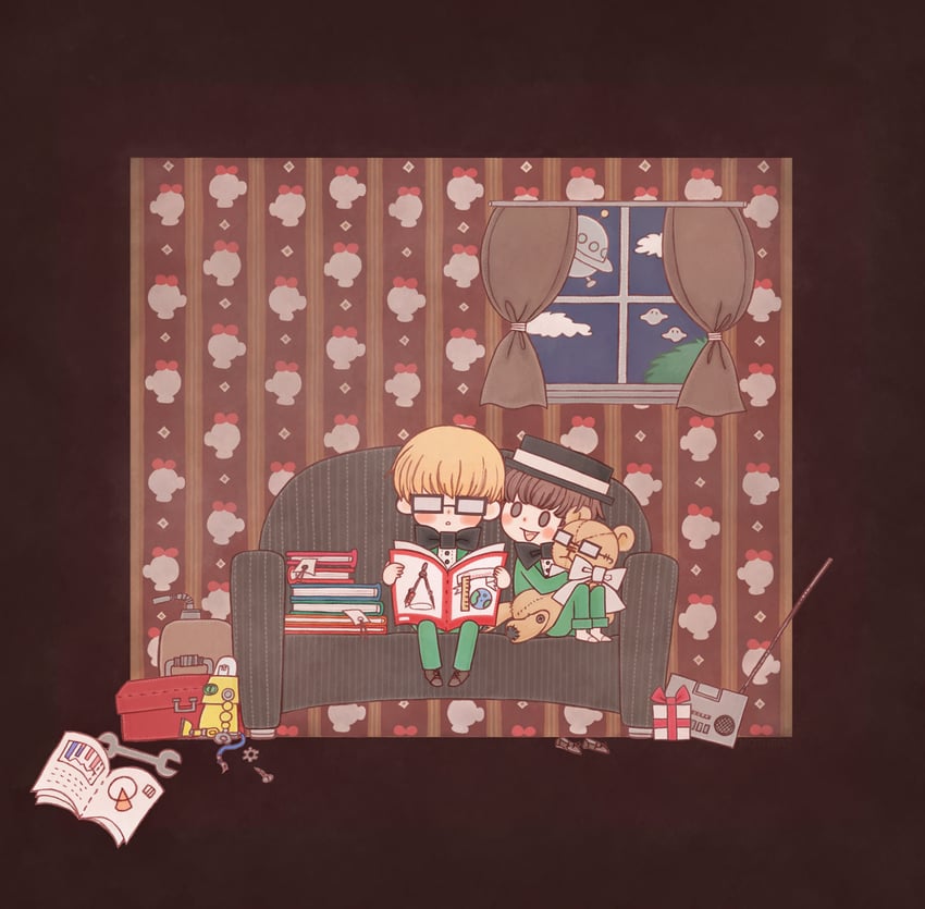 doseisan, jeff andonuts, and tony (mother and 1 more) drawn by sasa_(toriiro)