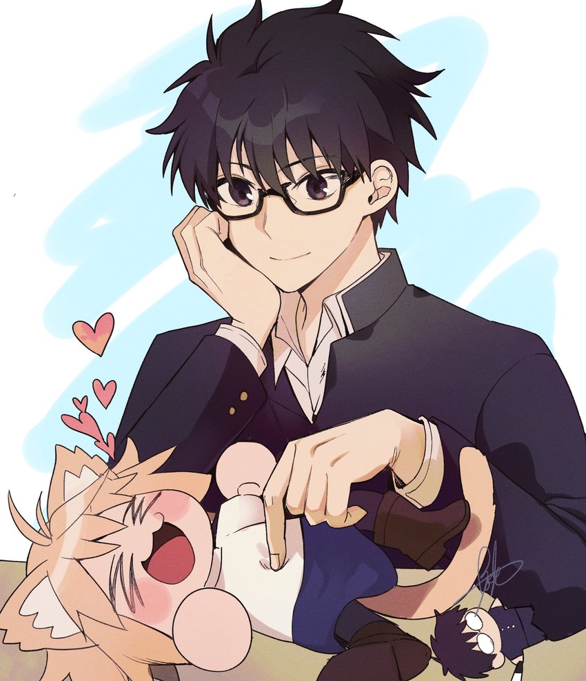 tohno shiki and neco-arc (tsukihime) drawn by ryousuke_(tukr5384)