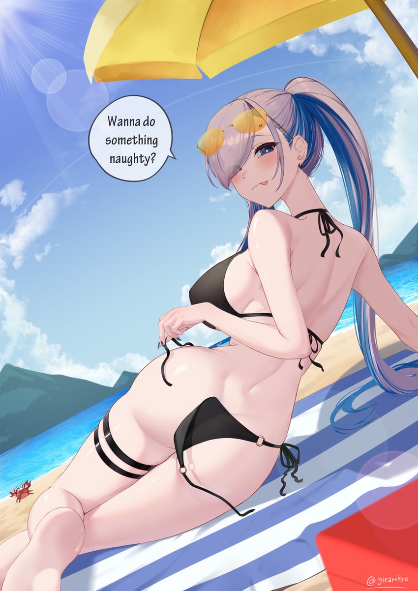 pavolia reine (hololive and 1 more) drawn by girarikyo