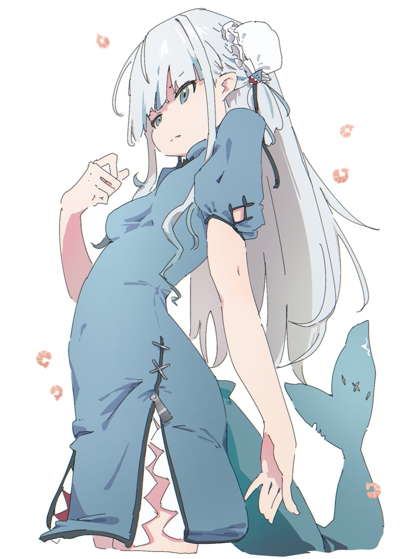 gawr gura (hololive and 1 more) drawn by makkurourufu