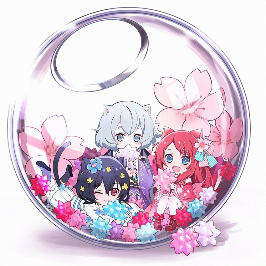 konno junko, minamoto sakura, and mizuno ai (zombie land saga) drawn by da_huang