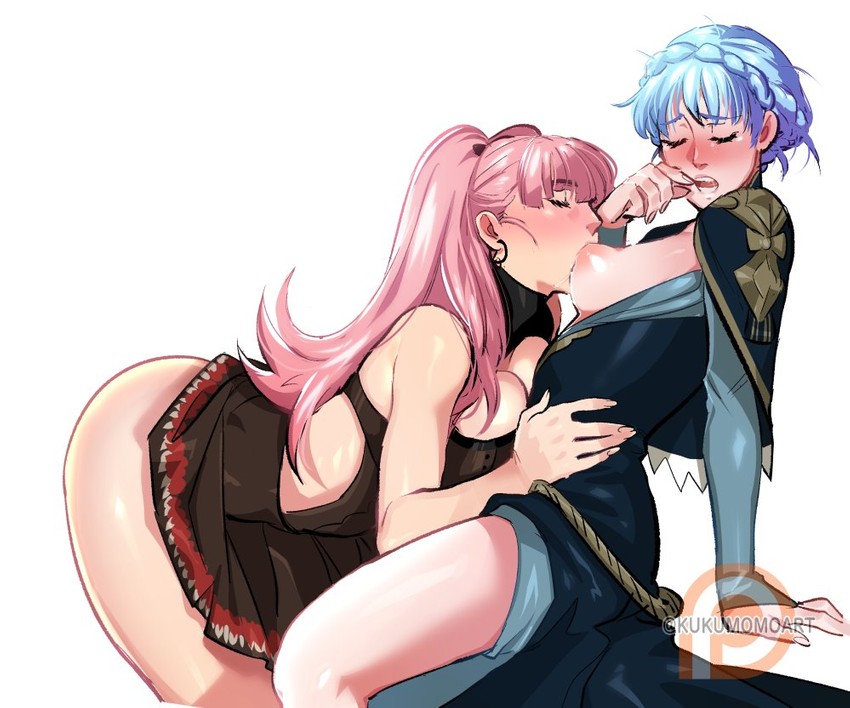 hilda valentine goneril and marianne von edmund (fire emblem and 1 more) drawn by kukumomo