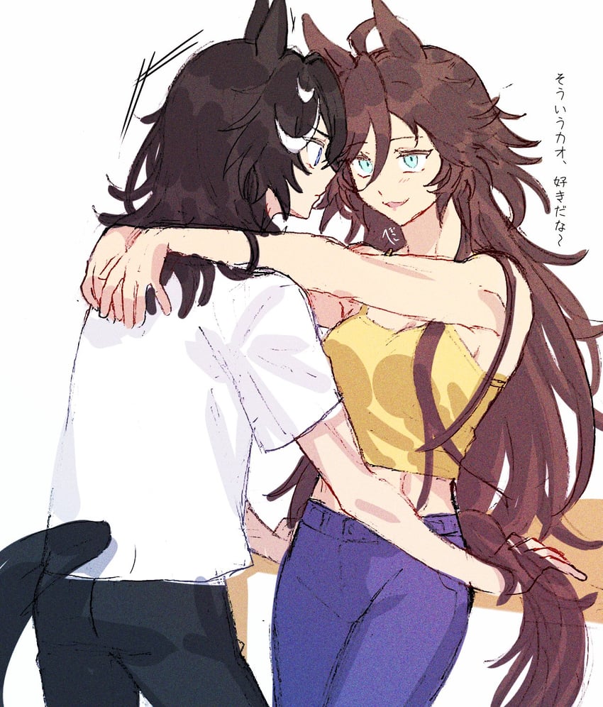 mr. c.b. and katsuragi ace (umamusume) drawn by jagaimobeniko