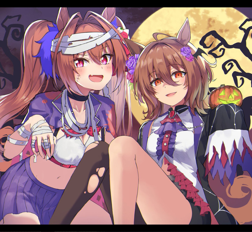 agnes tachyon and daiwa scarlet (umamusume) drawn by shaka_(staito0515)