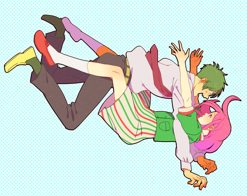 nino and ichinomiya kou (arakawa under the bridge) drawn by kimidori_(mb4)