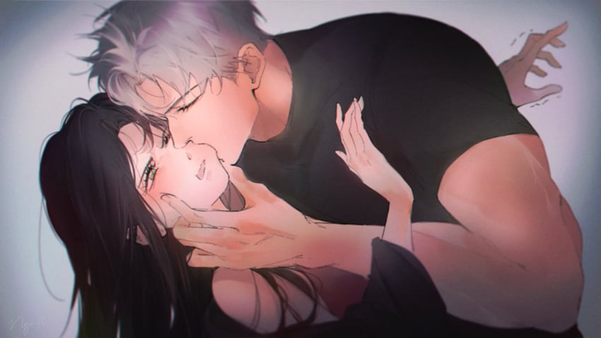 protagonist and sylus (love and deepspace) drawn by ng_ai0