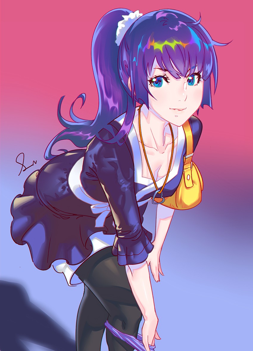senjougahara hitagi (monogatari and 1 more) drawn by rapa_rachi