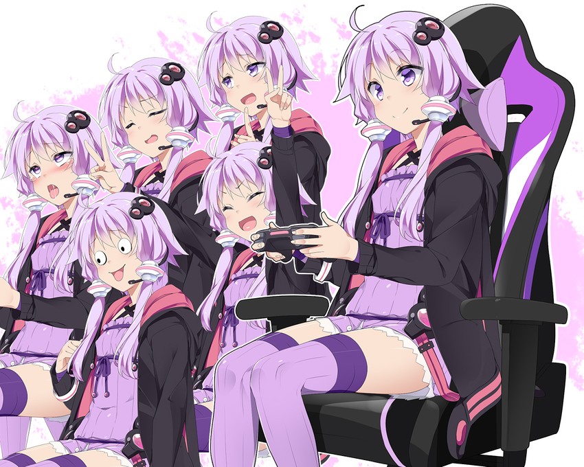 yuzuki yukari (vocaloid and 1 more) drawn by mtu_(orewamuzituda)
