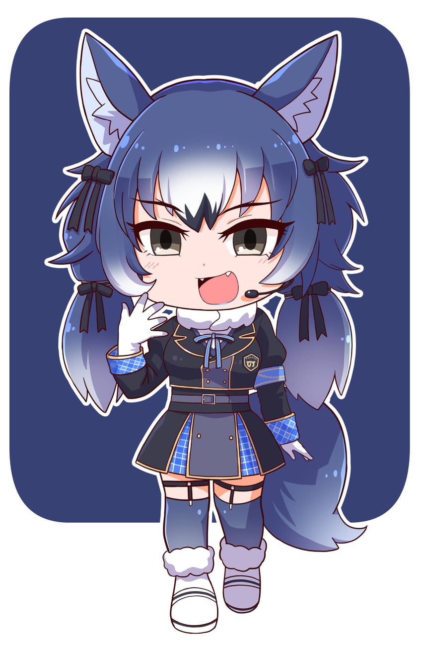 dire wolf (kemono friends and 1 more) drawn by rakugaki_arai