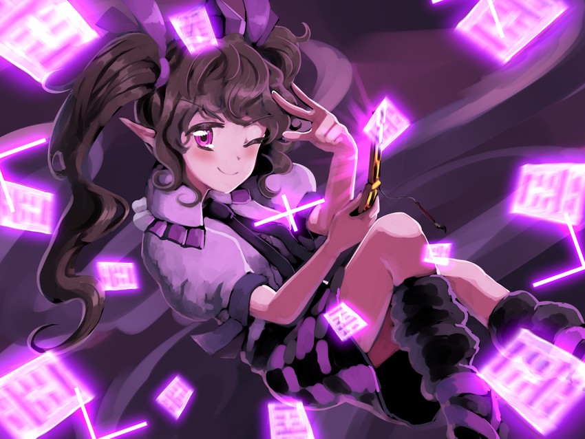 himekaidou hatate (touhou and 1 more) drawn by sunnysideup