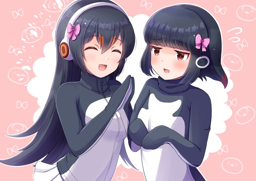 gentoo penguin and adelie penguin (kemono friends) drawn by p_imo01
