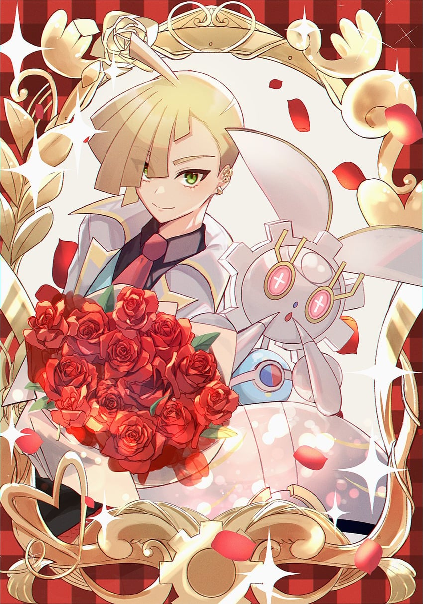 gladion and magearna (pokemon and 1 more) drawn by ssn_(sasa8u9r)