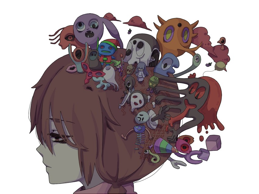 madotsuki, eye person, and floyag (yume nikki) drawn by 6274