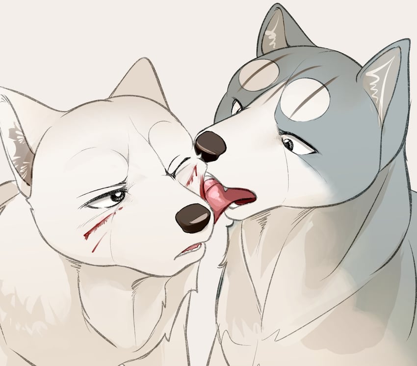 gin and akame (ginga and 1 more) drawn by wavingdog