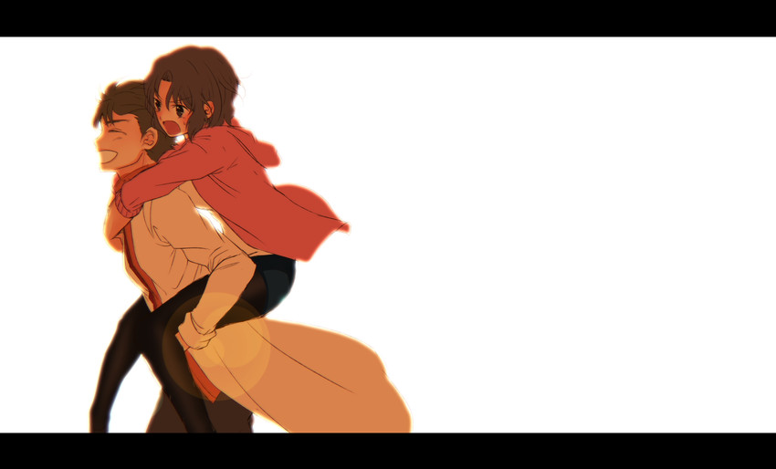 kaname sakura and kondou kenji (soukyuu no fafner) drawn by haru_sakurazaki