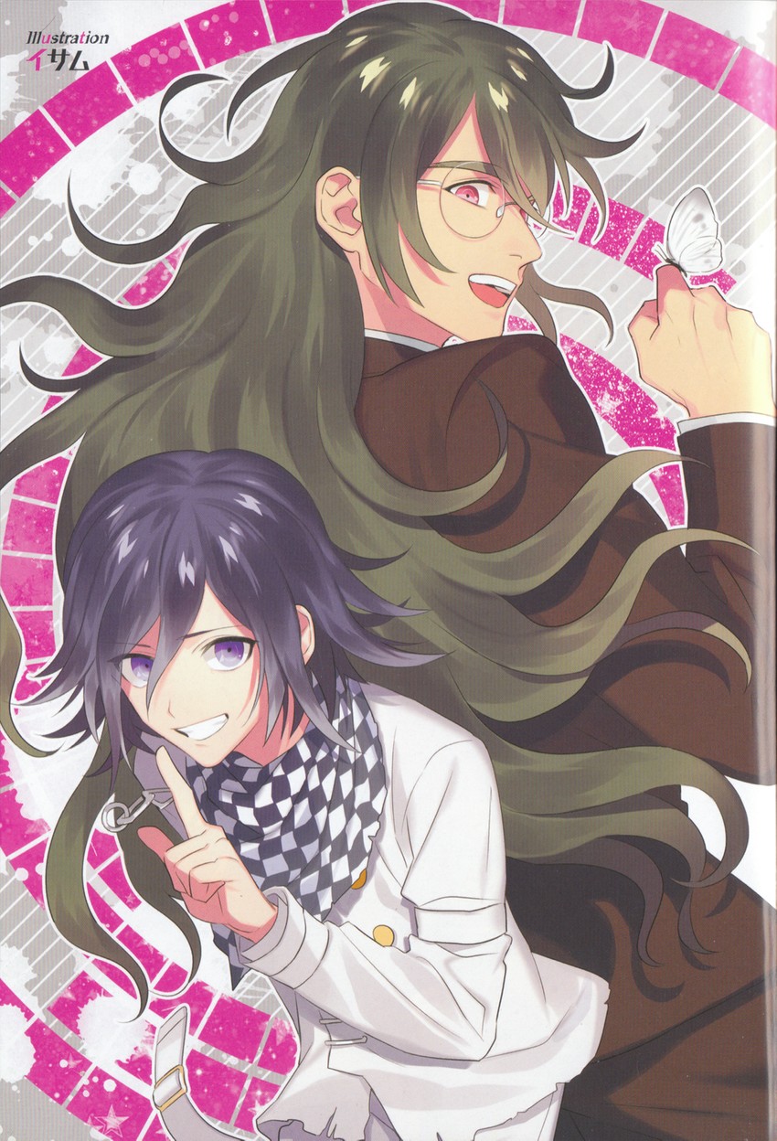 oma kokichi and gokuhara gonta (danganronpa and 1 more) drawn by isamu