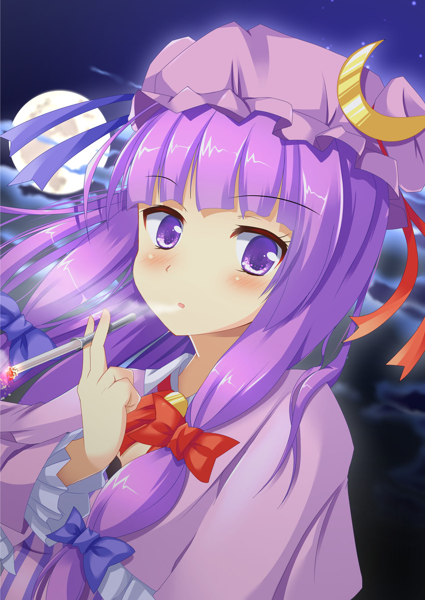 patchouli knowledge and taisa (touhou and 1 more) drawn by szk