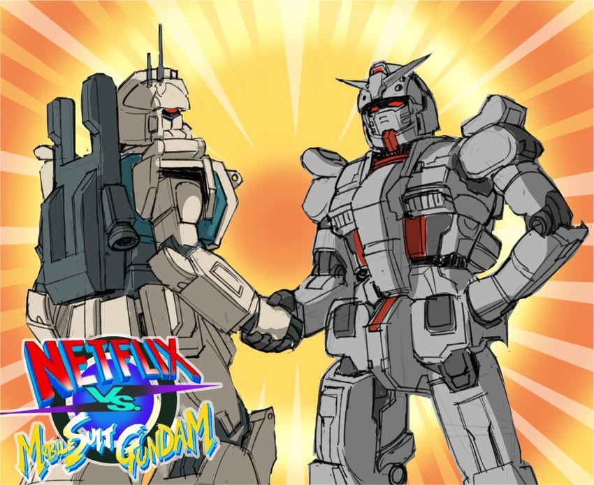 gundam ez8 and gundam ex (gundam and 5 more) drawn by kin-san_(sasuraiga)