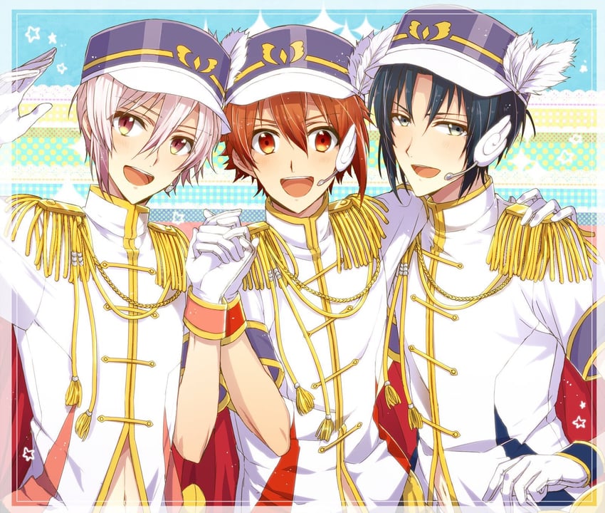 nanase riku, kujou tenn, and izumi iori (idolish7) drawn by nau_(rg_sn79)