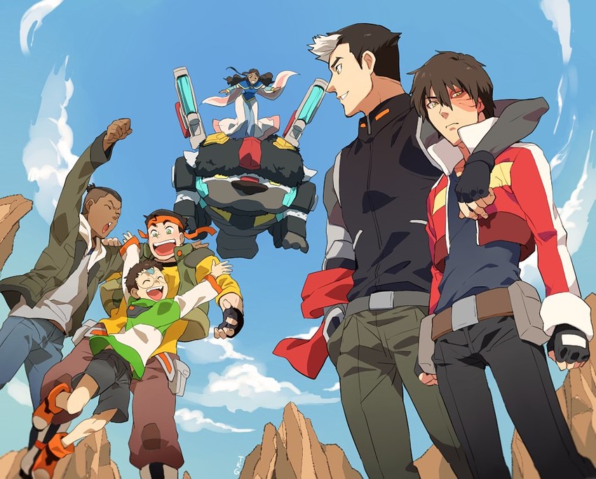 katara, aang, takashi shirogane, zuko, keith, and 10 more (avatar legends and 4 more) drawn by t_k_g