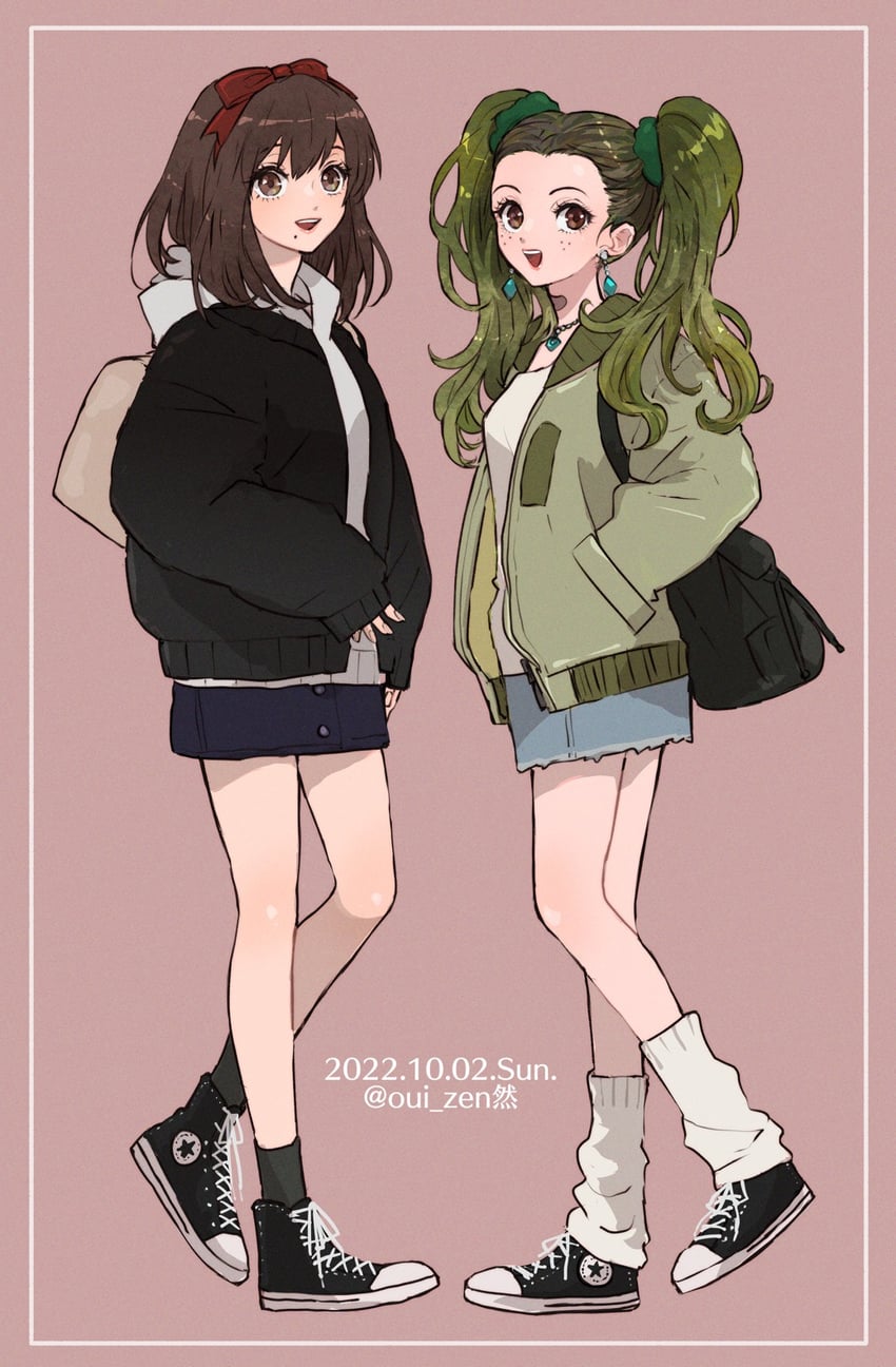 sonomura maki and ayase yuka (persona and 1 more) drawn by oui_zen