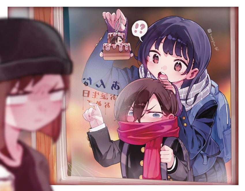 yamada anna, ichikawa kyoutarou, and ichikawa kana (boku no kokoro no yabai yatsu) drawn by lianbiglian