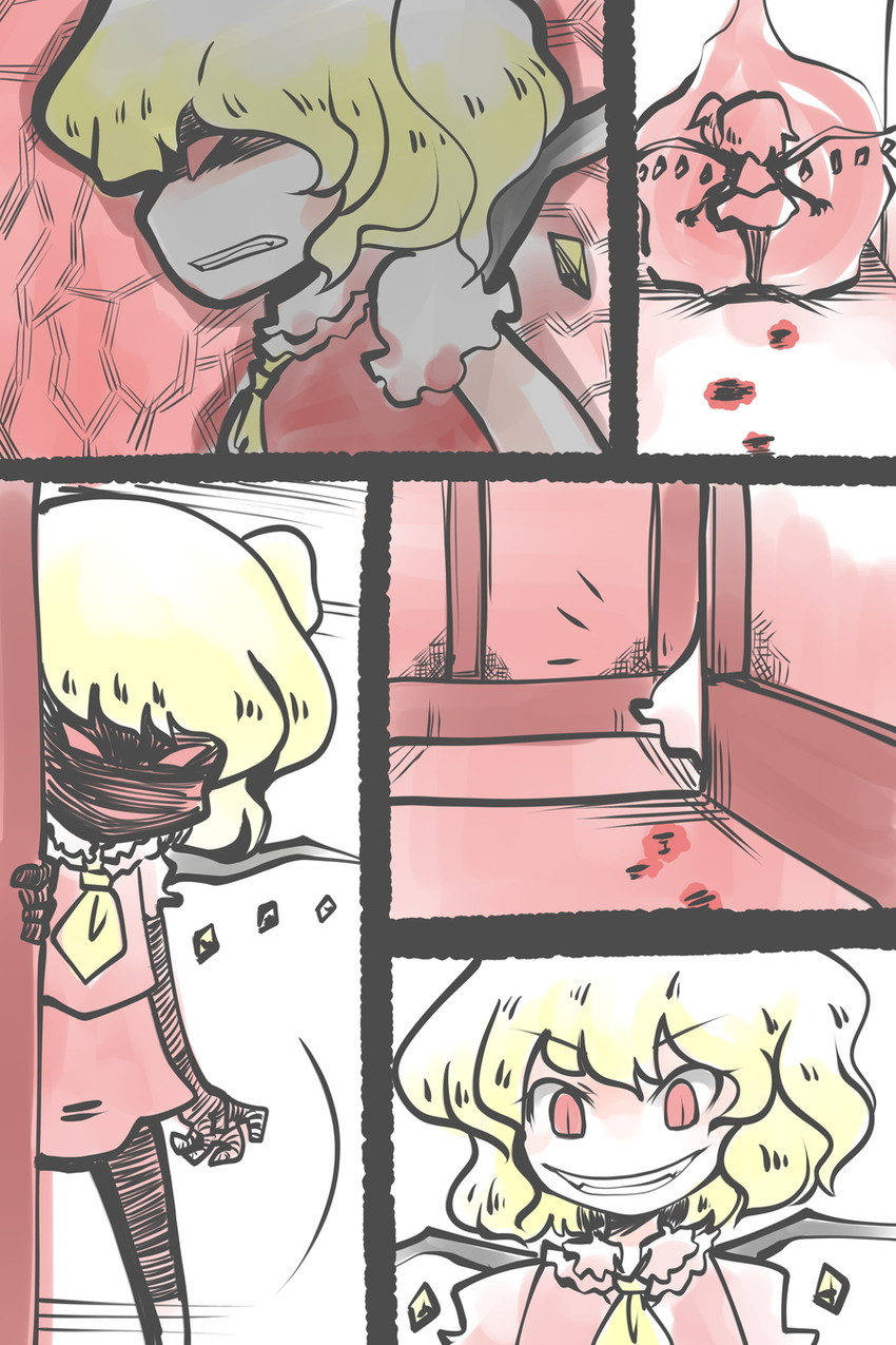 flandre scarlet (touhou) drawn by doku_corne