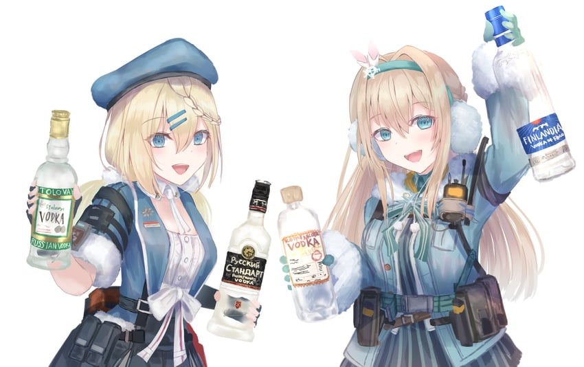 suomi, ppsh-41, and papasha (girls' frontline and 1 more) drawn by martinreaction