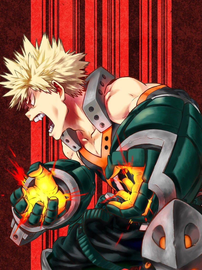 bakugou katsuki (boku no hero academia) drawn by yomoyama_yotabanashi