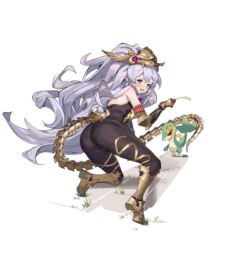 snivy and medusa (pokemon and 2 more) drawn by wuzhu_nis
