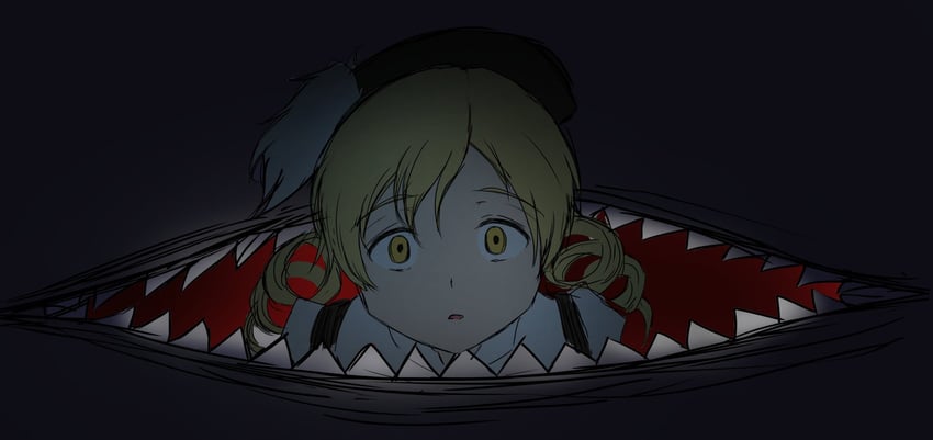 tomoe mami and charlotte (mahou shoujo madoka magica) drawn by gkgk2gk22