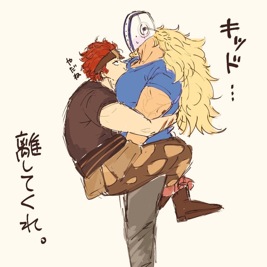 eustass kid and killer (one piece) drawn by ame_ekai