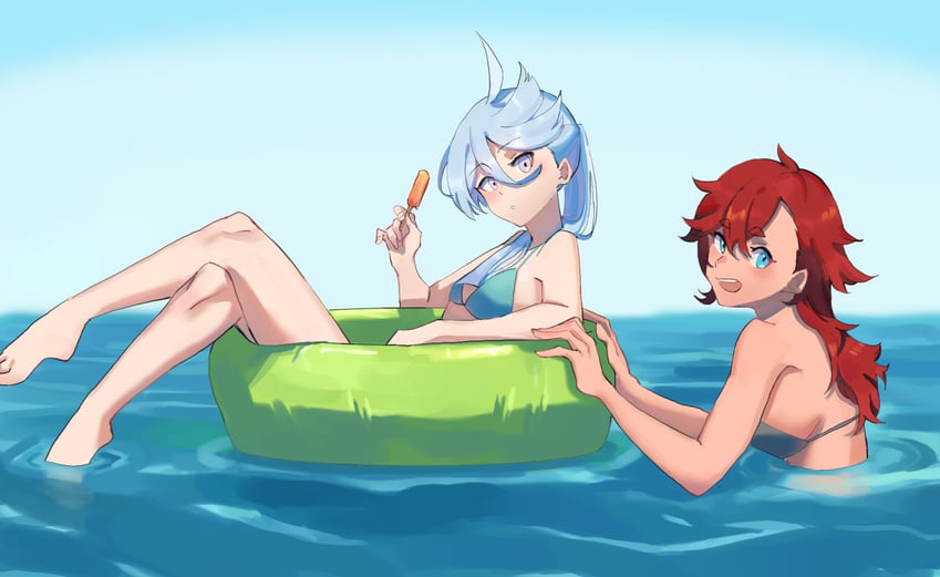 suletta mercury and miorine rembran (gundam and 1 more) drawn by r_bishh