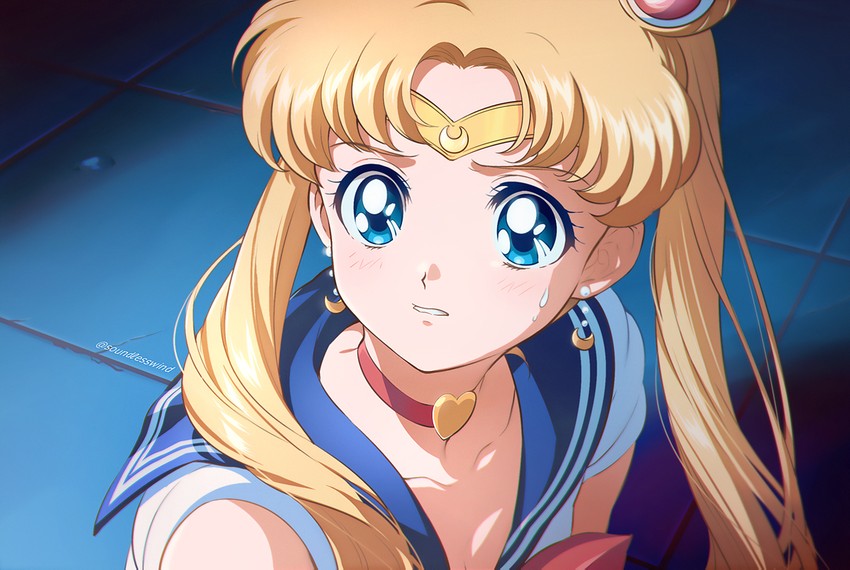 tsukino usagi and sailor moon (bishoujo senshi sailor moon and 1 more) drawn by kaze-hime
