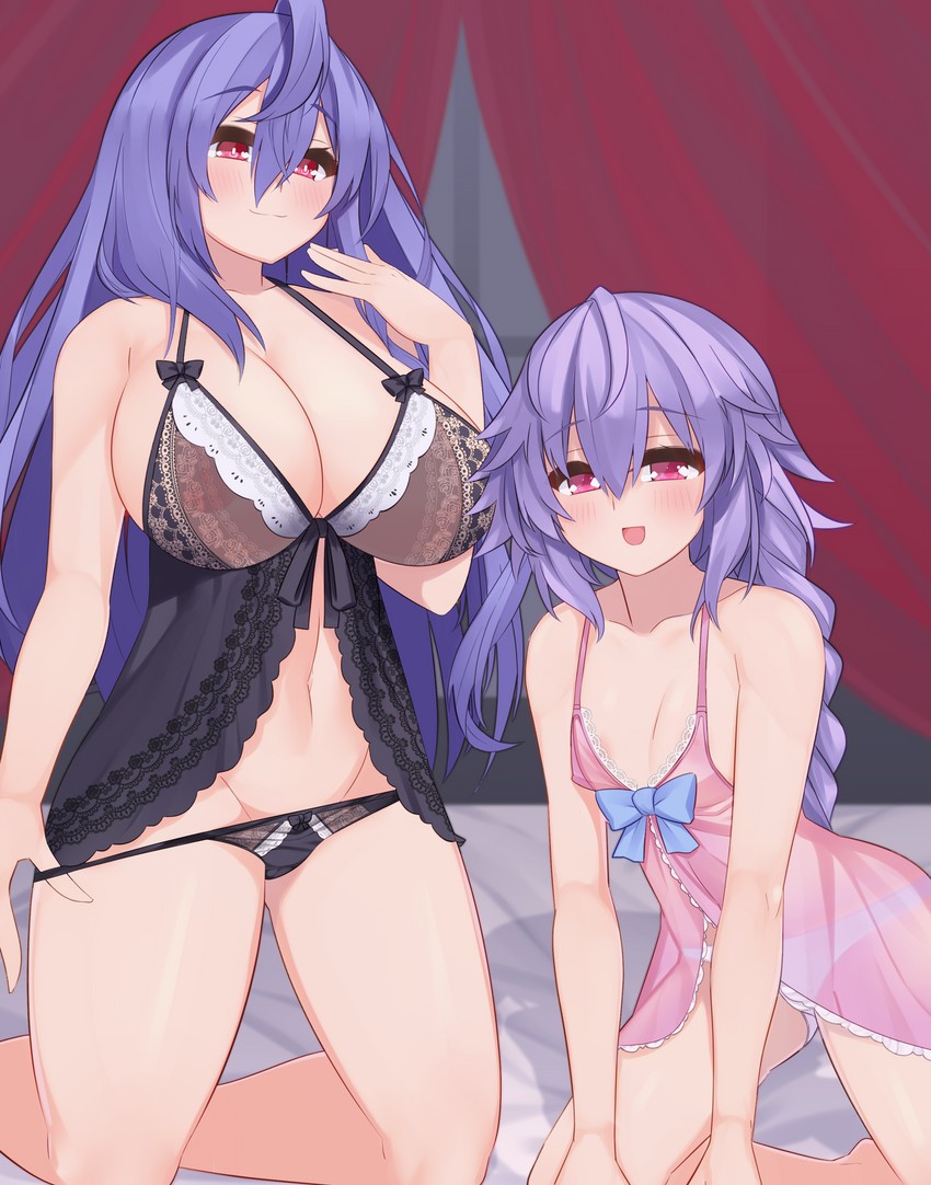 iris heart and pururut (neptune and 1 more) drawn by dura_(dura110)
