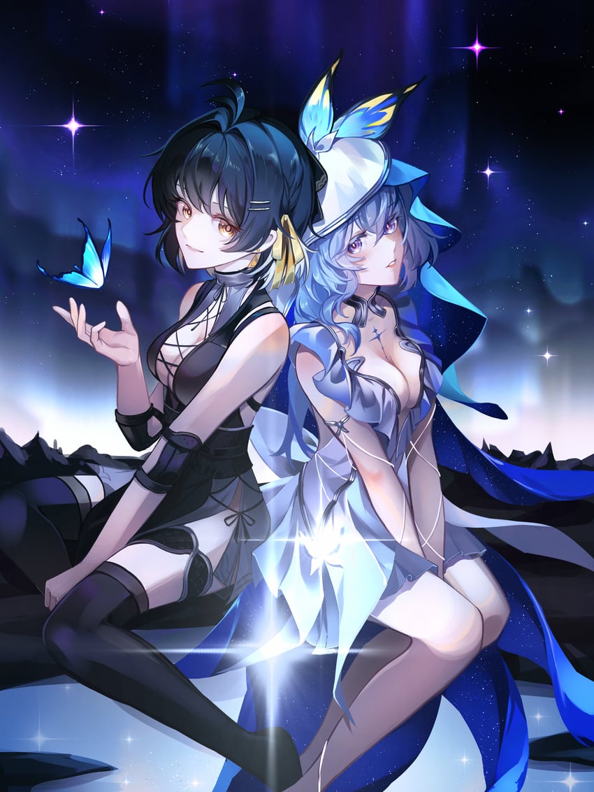 rover, female rover, and shorekeeper (wuthering waves) drawn by emu2cat
