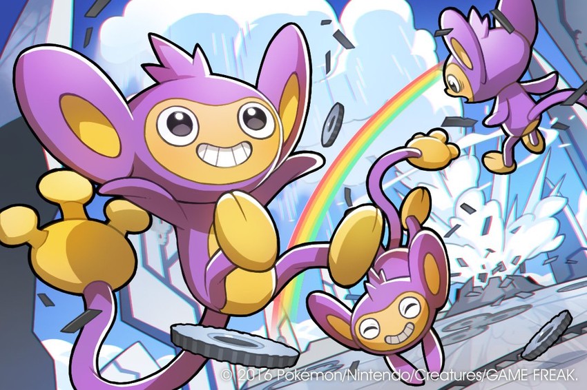 aipom (pokemon and 1 more) drawn by saitou_naoki