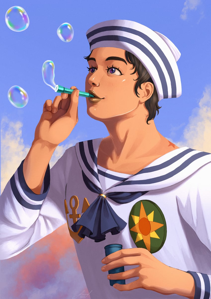 higashikata josuke (jojo no kimyou na bouken and 1 more) drawn by lauriart-exe