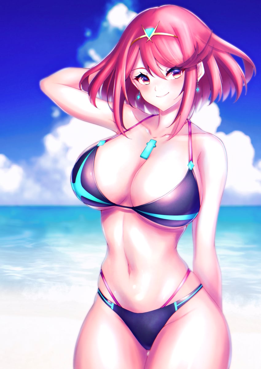 pyra (xenoblade chronicles and 1 more) drawn by hakusai_(hksicabb)