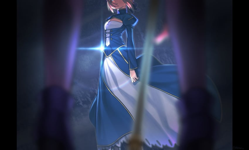 artoria pendragon, saber, and artoria caster (fate and 1 more) drawn by chietori