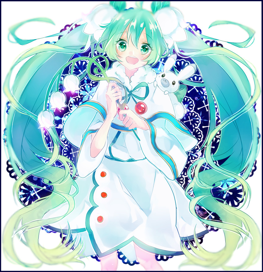 hatsune miku, yuki miku, and rabbit yukine (vocaloid) drawn by chano_hinano
