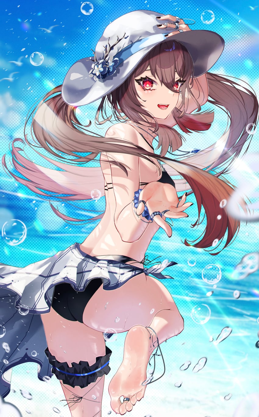 hu tao (genshin impact) drawn by rinne_(ren_rene_000)