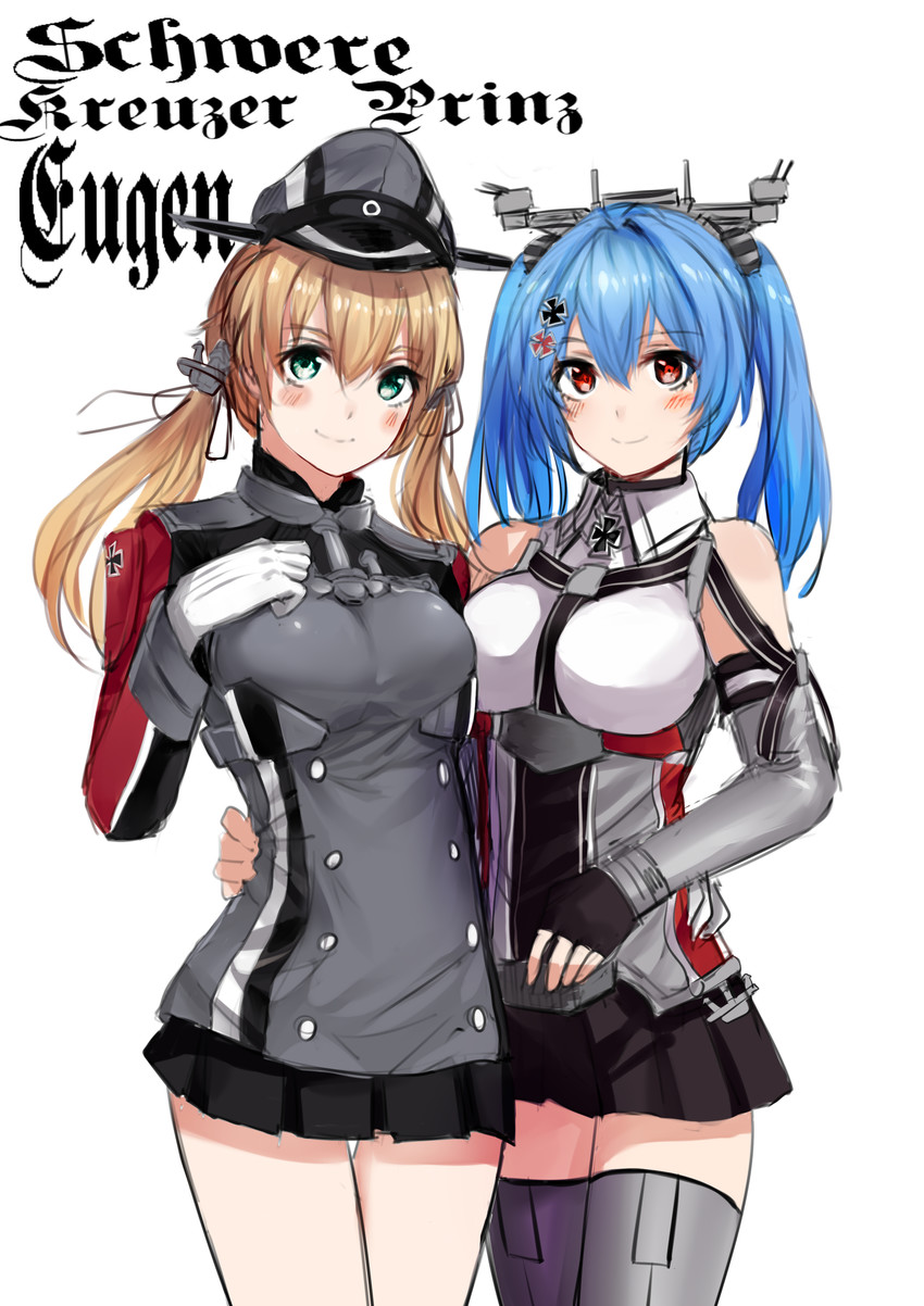 prinz eugen (kantai collection and 1 more) drawn by tuziki_sang