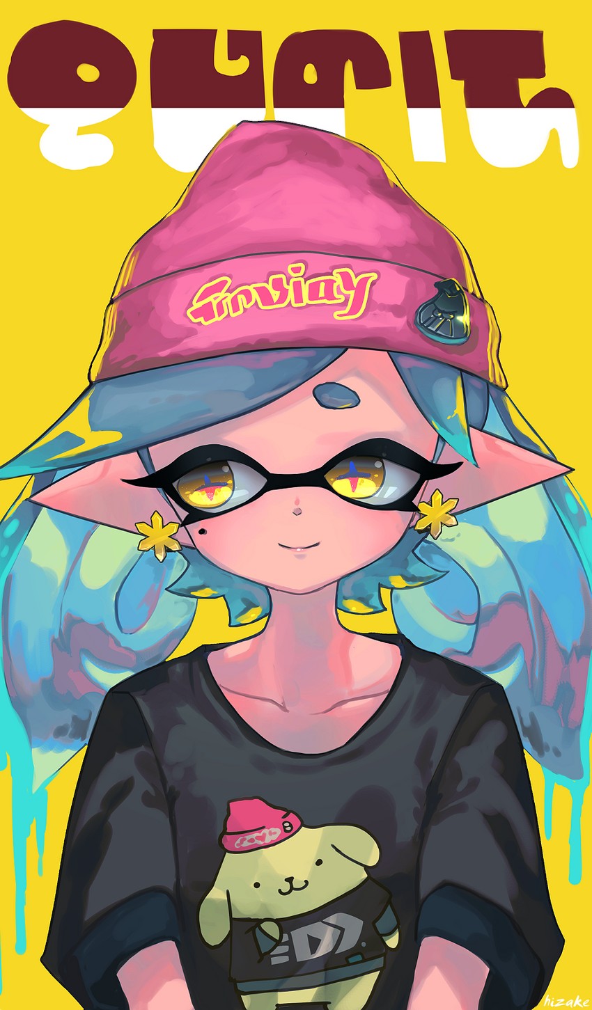 marie and pompompurin (splatoon and 2 more) drawn by kashu_(hizake)