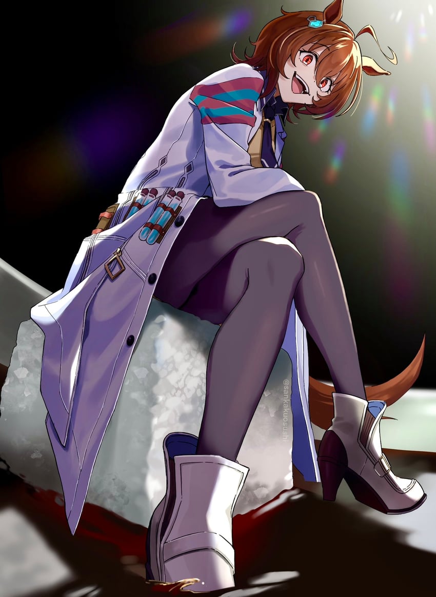 agnes tachyon (umamusume and 1 more) drawn by qing_(sankakuosushi)