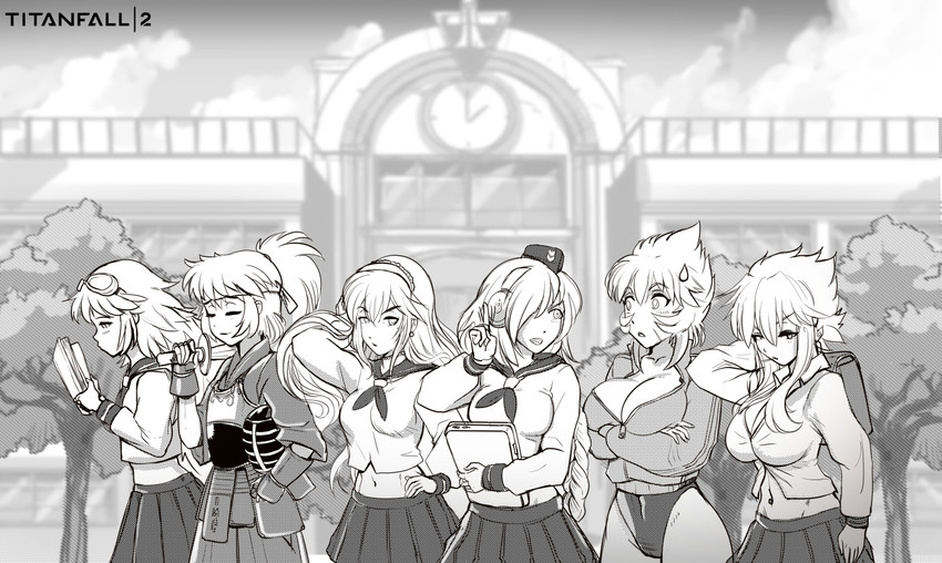 northstar, legion, ronin, scorch, ion, and 1 more (titanfall and 1 more) drawn by hmage