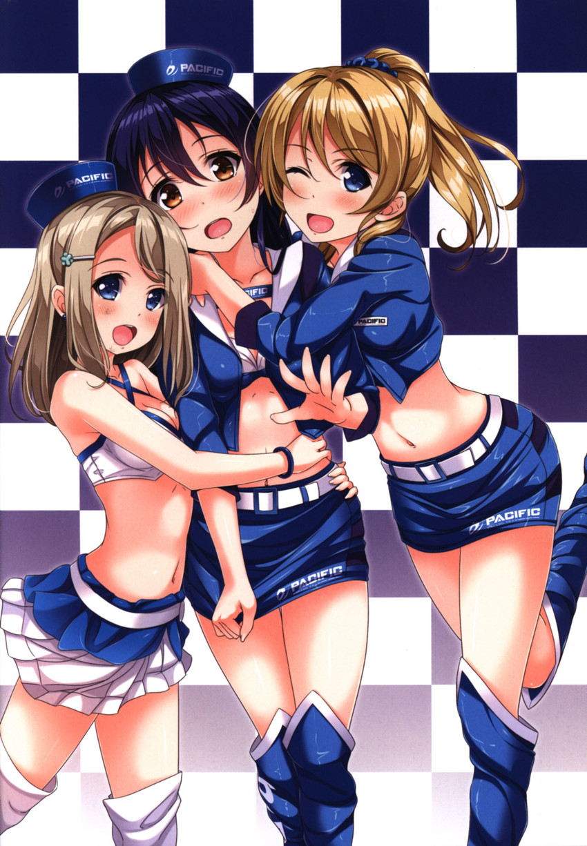 sonoda umi, ayase eli, and ayase alisa (love live! and 1 more) drawn by hino_minato_(spec.c)