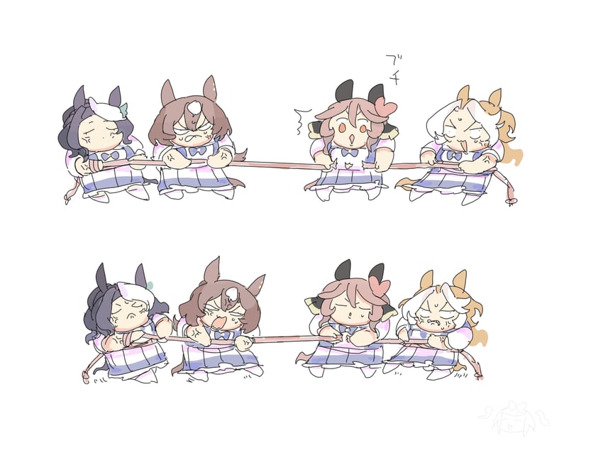 sirius symboli, gentildonna, mejiro ramonu, and orfevre (umamusume) drawn by oshaka_(haguki)