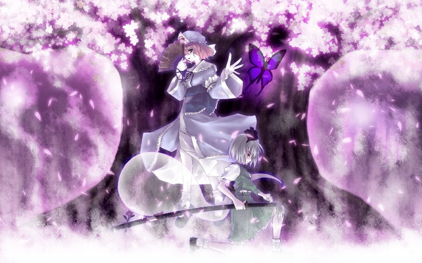 konpaku youmu and saigyouji yuyuko (touhou) drawn by yuuki_(snowhouse)